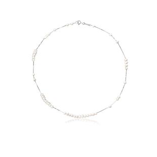 Amberlollipop 淡水珍珠项链女轻奢满天星锁骨链银颈链百搭配饰