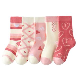 女童袜子长筒秋冬加厚纯棉袜儿童冬季加长全棉无骨袜宝宝高筒童袜