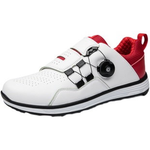 高尔夫球鞋男旋转钮扣休闲运动外贸韩版跑步鞋新款2022透气防滑鞋