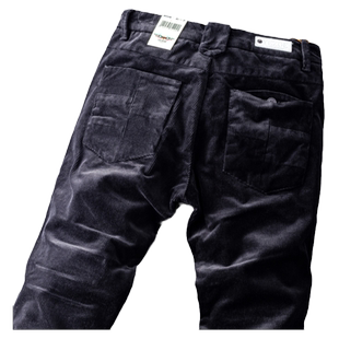 弹力灯芯绒男士休闲裤新款宽松直筒潮条绒黑色潮牌长裤子25春男款
