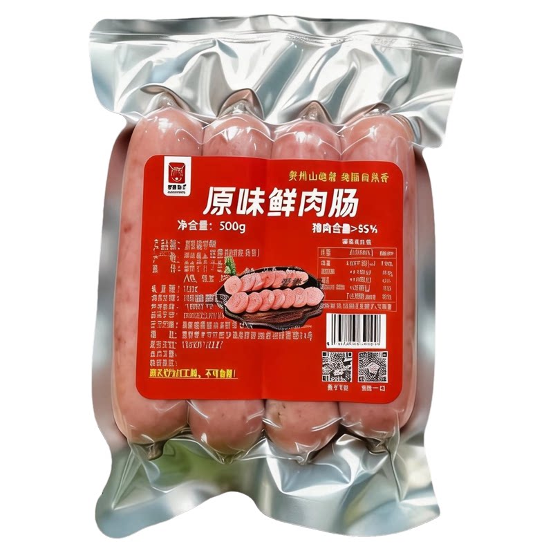 原味鲜肉肠2斤起顺丰包邮送蘸料