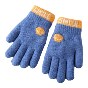 儿童保暖手套五指男童冬季冬天加厚加绒分指保暖防寒防冻手套男孩