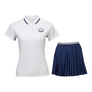 Kawasaki川崎羽毛球服女复古学院风T恤速干透气秋运动短袖套装