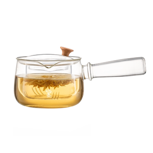 鸣盏玻璃侧把壶煮茶壶泡茶专用烧水壶煮茶器耐高温茶具围炉煮茶