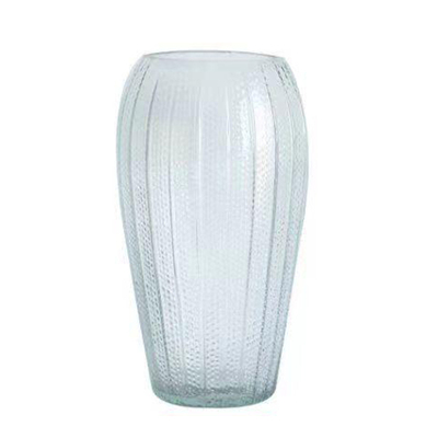 复古玻璃花瓶大号轻奢高级感摆件客厅插花鲜花创意装饰透明水养