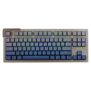 雾蓝正刻渐变透光PBT磨砂小全套键帽64/68/75/84/98侧透键盘键帽