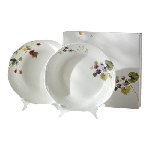 日本进口鸣海NARUMI露西花园骨瓷餐盘深盘碟子餐具套装礼盒送礼