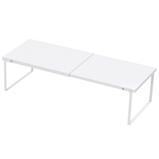 柜子分层架厨房台面收纳铁艺极窄鞋柜里分隔板厨柜内可伸缩置物架