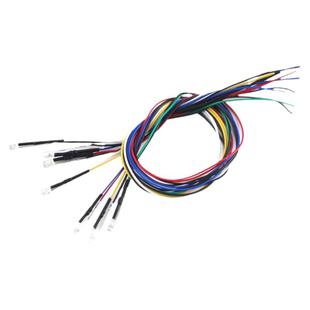 平头带线LED灯二极管发光灯diy手工建筑模型制作材料沙盘小灯泡