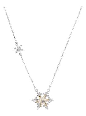 DODOGOGO雪花吊坠项链女配饰2025新款毛衣链轻奢小众高级感锁骨链