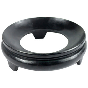 底座圆形镂空树脂底座黑色奇石头摆件鱼缸垫高防水花瓶花盆底托盘