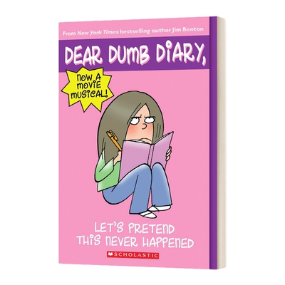 英文原版 Dear Dumb Diary 1 Let'S Pretend This Never Happened 傻丫头日记1 儿童课外英语阅读 Jim Benton 英文版 进口英语书籍