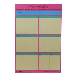 韩国fruitfries清新周计划便签本商务日程安排提醒记事便笺100张