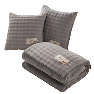 抱枕车用被子两用加厚牛奶绒冬天枕头车载靠枕车内午睡毯子二合一