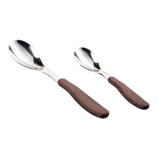 onlycook 儿童勺子18/10不锈钢元宝勺宝宝吃饭勺家用甜品汤勺调羹