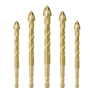 沪心瓷砖钻头十字四刃圆柄三角钻超硬合金混凝土打孔冲击钻陶瓷钻