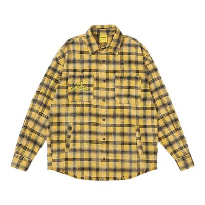 Candymade翻领长袖潮流龟裂衬衫