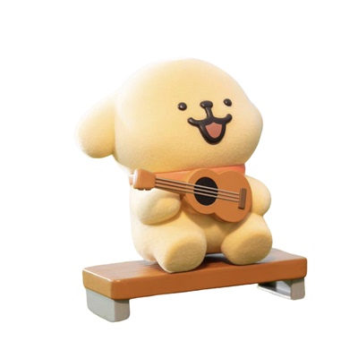 线条小狗植绒盲盒手办摆件礼物