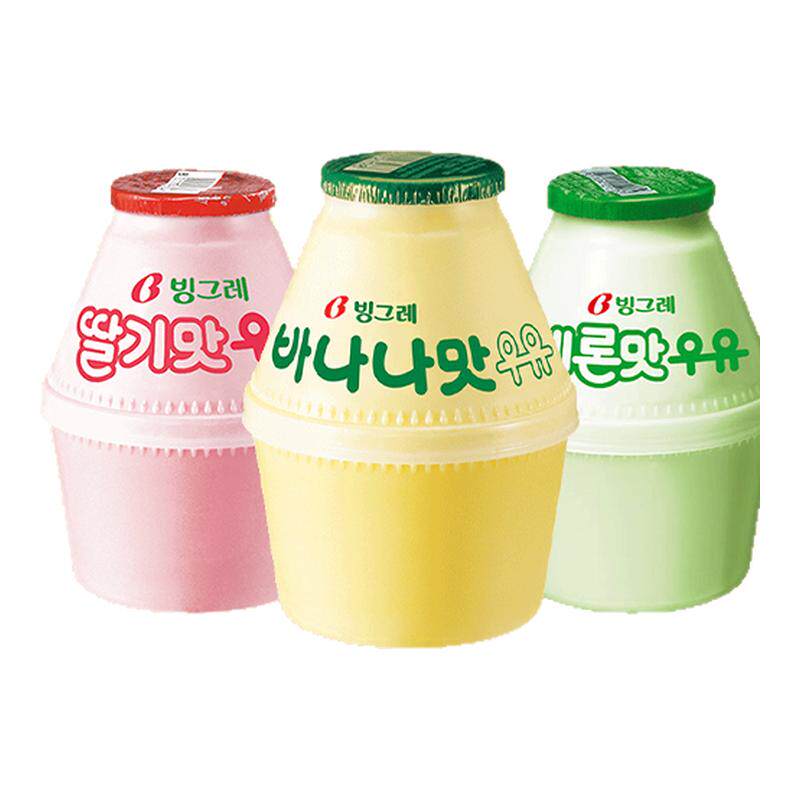 宾格瑞韩国香蕉牛奶草莓哈密瓜进口坛子儿童奶饮料binggrae饮品
