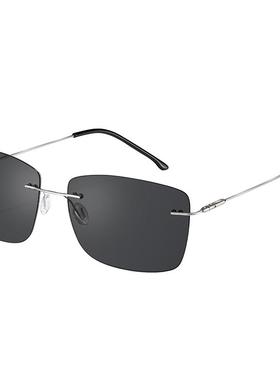 Cyxus无框偏光墨镜开车驾驶时尚穿搭男女款太阳镜防UV紫外线