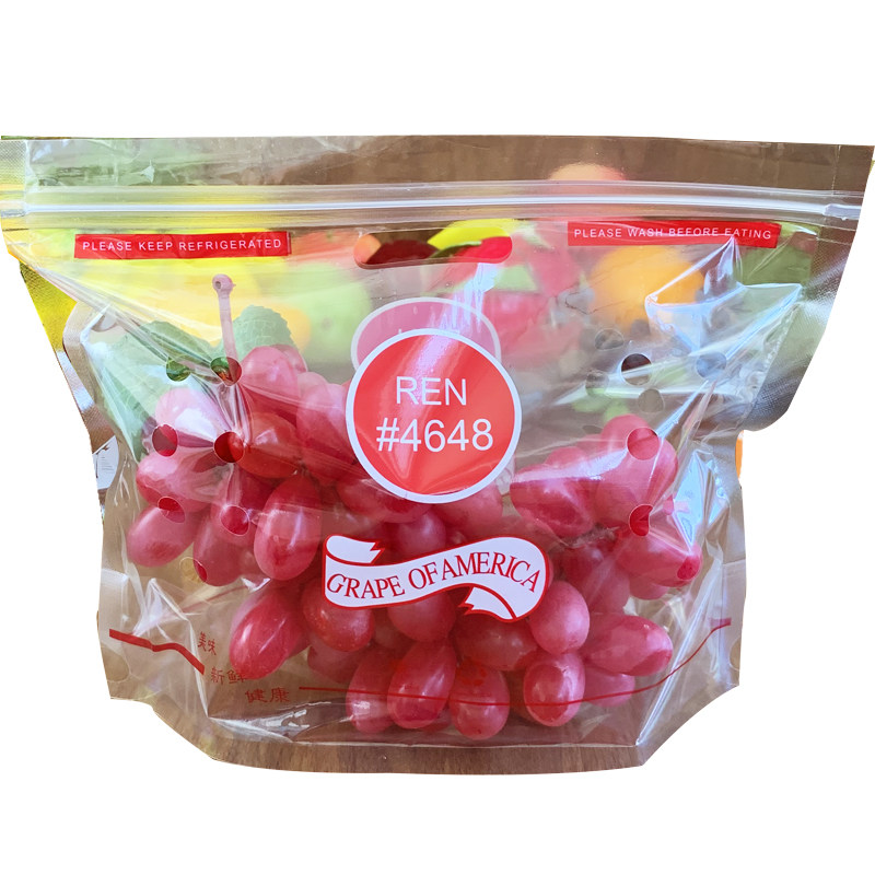保鲜袋葡萄蔬菜自立打孔透气