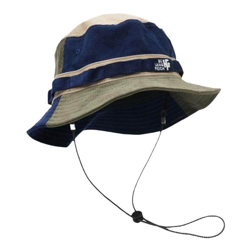 日系拼接色设计渔夫帽男女小众春夏遮阳防晒时尚潮牌复古短檐盆帽