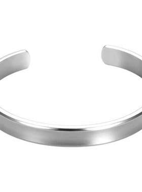 zeroline素圈凹面钛钢手镯中性