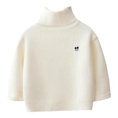 儿童毛衣一体绒高领毛衣打底衫