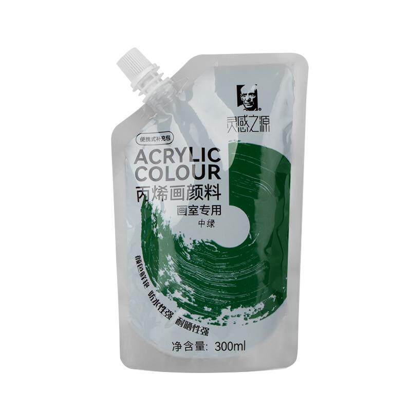 凤凰画材丙烯颜料100ml套装300防水防晒不掉色1L大容量墙绘画框画板手绘涂鸦彩绘DIY流体肌理画大瓶画室