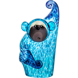 德国Borowski艺术玻璃 金丝猴骑士猩猩宝贝家装摆件 猴年生肖礼物