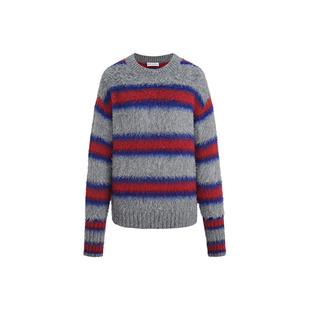 董洁同款Short Sentence短句经典Daily条纹套头针织毛衣