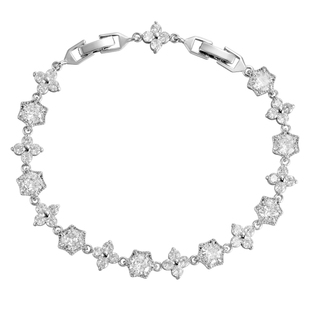 GRGR彩色网球链男欧美嘻哈百搭橄榄绿雪花锆石手链女tennis高级感