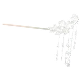 银梵工艺手工花丝足银999纯银四叶草发簪子汉服旗袍步摇发钗送礼