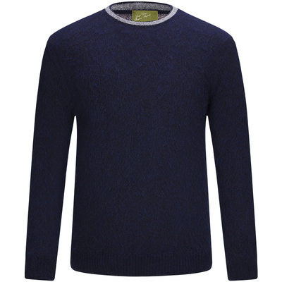 lardini男士基础款圆领拼色毛衣