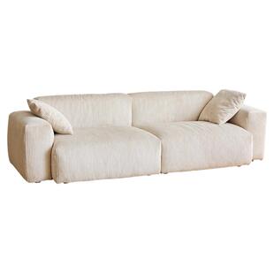 出乎生活白芙方块沙发客厅新款现代简约直排灯芯绒复古布艺沙发