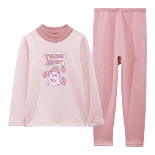 红豆儿童保暖内衣套装加绒加厚睡衣男童黄金甲女童宝宝秋衣秋裤厚