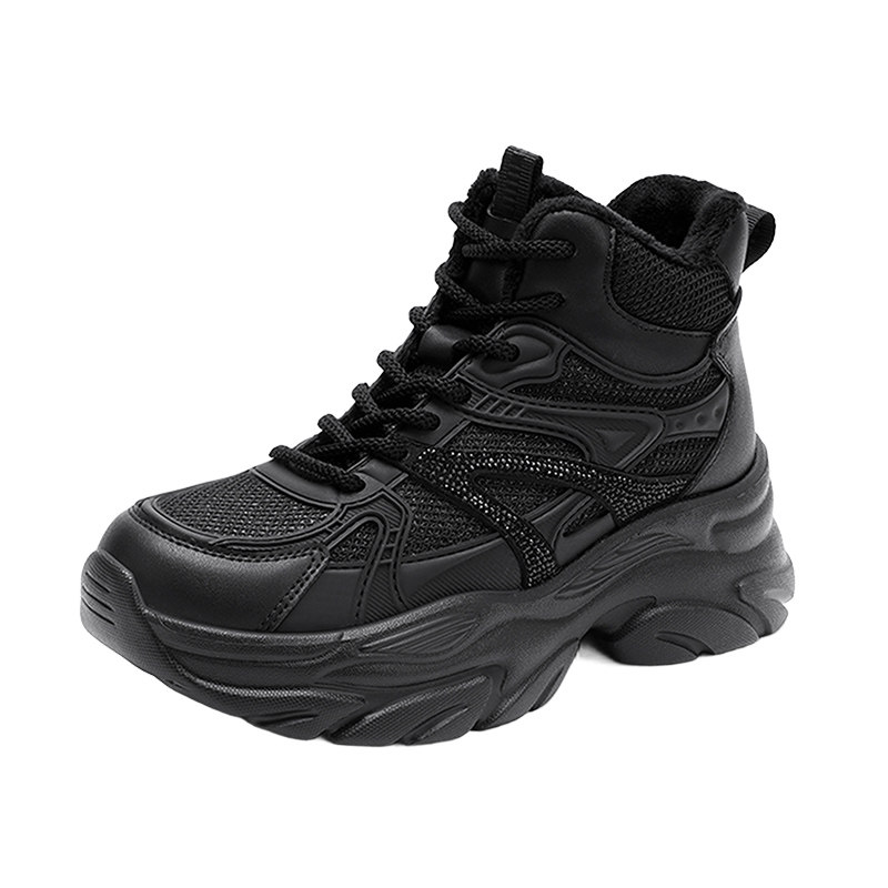 哈森舒适百搭老爹鞋女2025秋冬新款厚底增高休闲鞋HCA251602