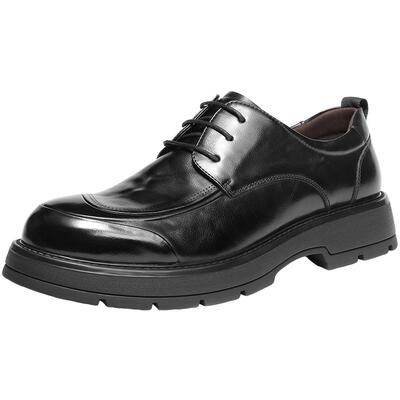 百丽男鞋厚底商务真牛皮鞋男士26春新商场款通勤休闲婚鞋8ZN01AM6