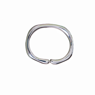 「马蹄镯」熙素999足银手镯传统手工定制男女款大克重质感银手环