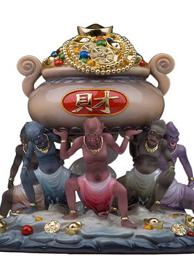 汉白玉祝福家用五灵公神像