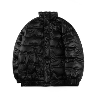 纺布者潮牌冬季宽松大码立领羽绒服胖子加肥加大休闲保暖男士外套