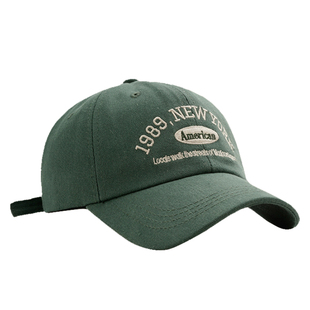 ins韩国潮1989刺绣软顶棒球帽男女街拍百搭显脸小鸭舌帽四季情侣