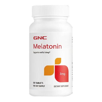 GNC健安喜褪黑素睡眠片安瓶退黑素3mg*120片正品保健品美国进口