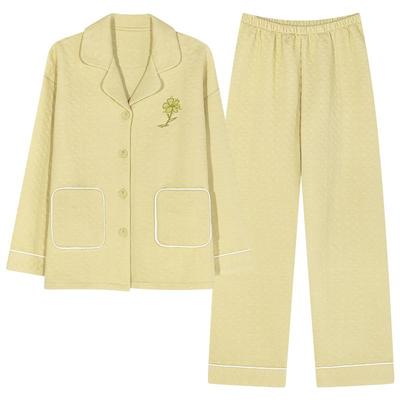 女生睡衣女款秋冬季新款纯棉夹层