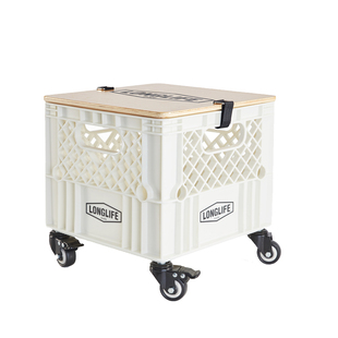 longlife美式牛奶筐工业风收纳车载露营收纳凳储物箱塑料储物篮