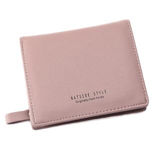 2026新款短款女士小清新两折学生简约多卡位搭扣小巧钱包卡包短夹