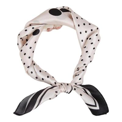 上海故事100%真丝丝巾女波点系脖