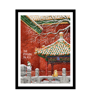 成人版拼图500片带框难度树脂塑料治愈冬季故宫减压益智玩具礼物