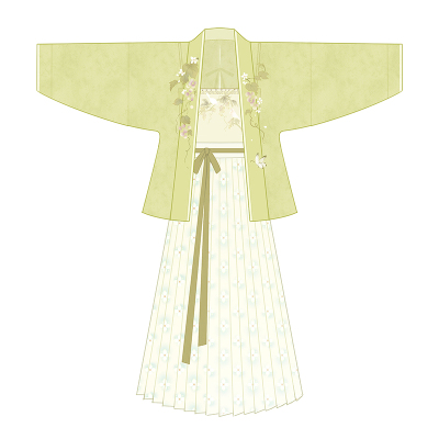 素羽华裳照晴轩 新款汉服女宋制飞机袖改良齐腰襦裙 日常春夏套装