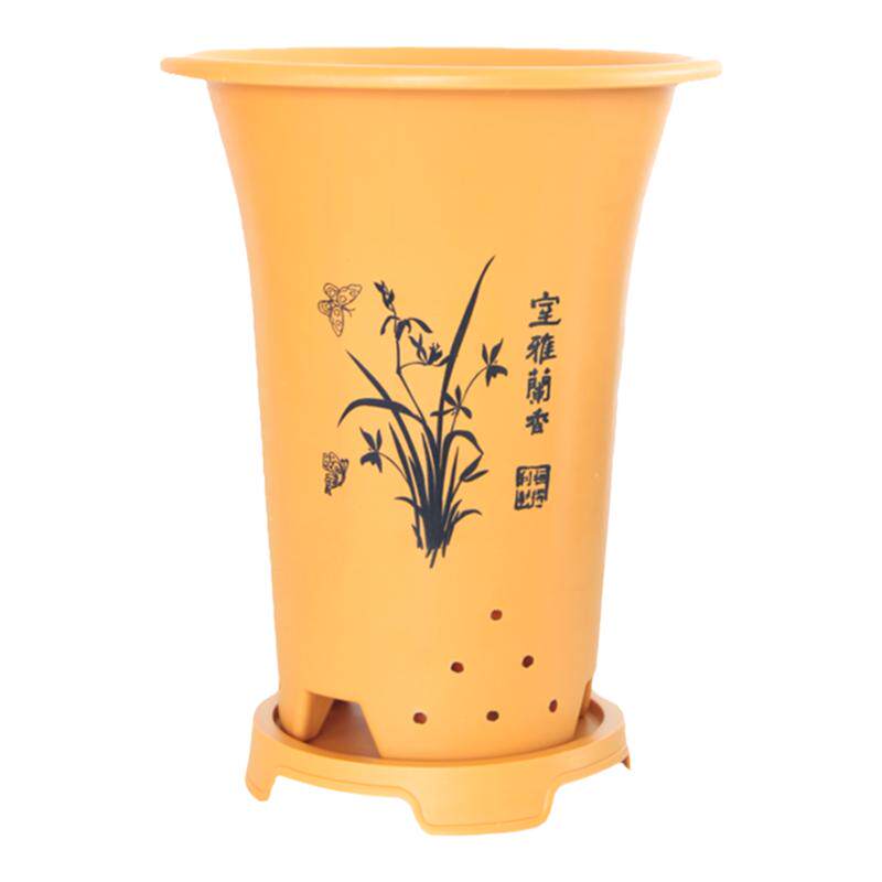 兰花花盆仿陶瓷树脂塑料花盆兰花花盆